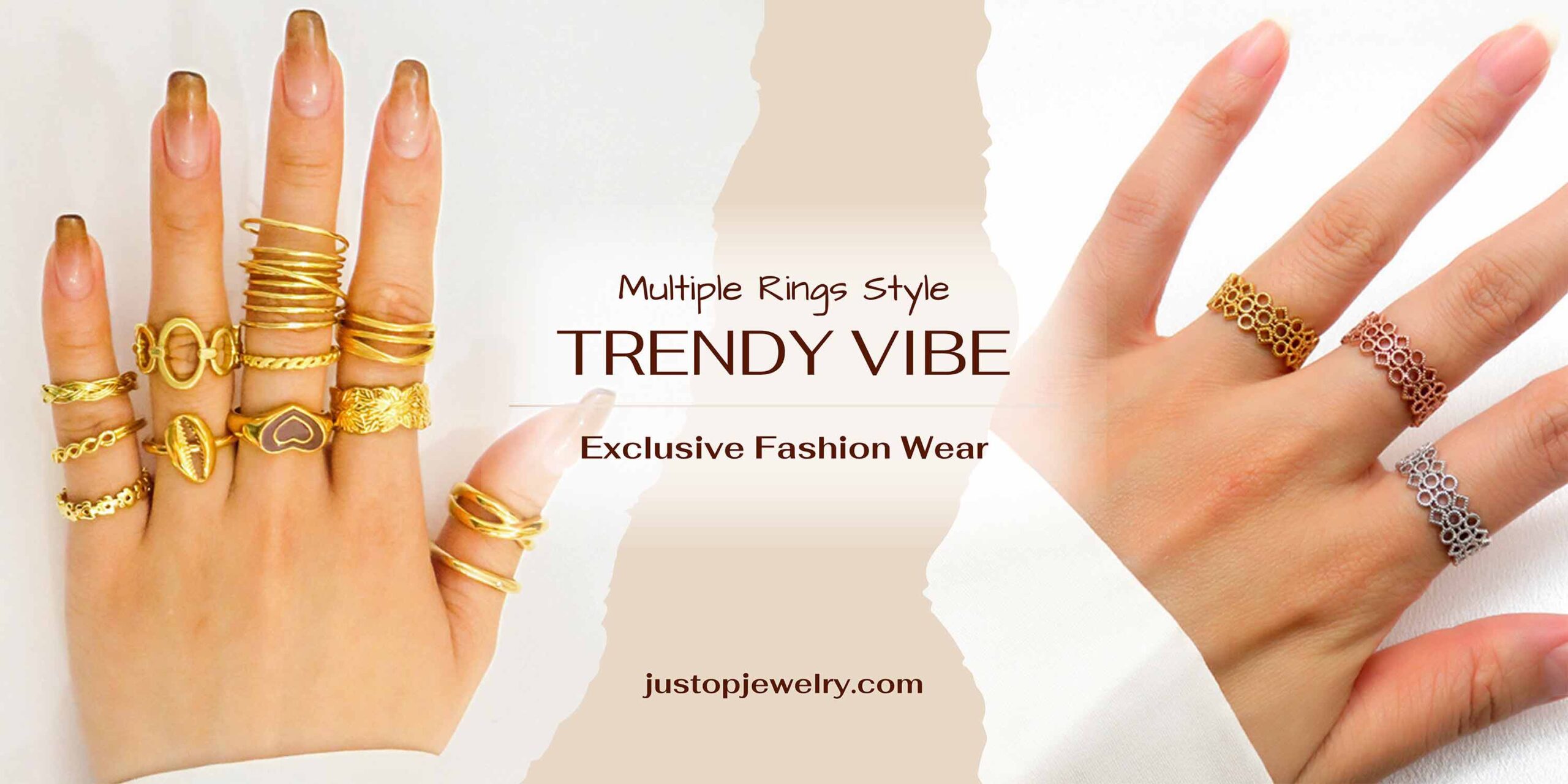 Hexingsheng Jewelry | How to Wear Rings on Multiple Fingers for Trendy Vibe Hexingsheng Jewelry | How to Wear Rings on Multiple Fingers for Trendy Vibe