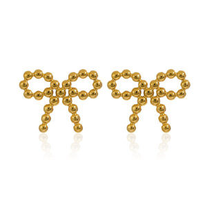Modern Chic Gold Plated Stainless Steel Geometric Stud Earrings
