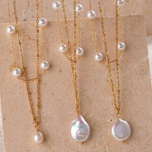 Double Layer Pearl Necklace Blending Classic Pearls And Modern Lines