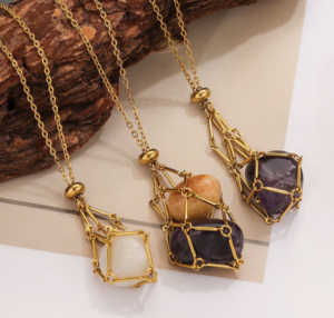 Hexingsheng Jewelry | Stone Cage Necklace The Jewelry Design That Lets You Change Your Gemstones Stone Cage Necklace The Jewelry Design That Lets You Change Your Gemstones