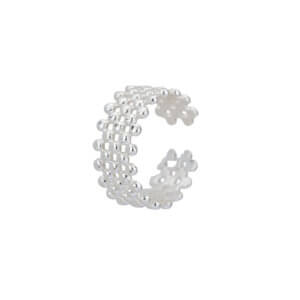 Modern Geometric Stainless Steel Silver Plated Rings Collection