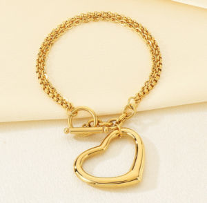Hexingsheng Jewelry | Contact Heart Toggle Bracelet: Redefining Modern Romantic Jewelry Design Trends
